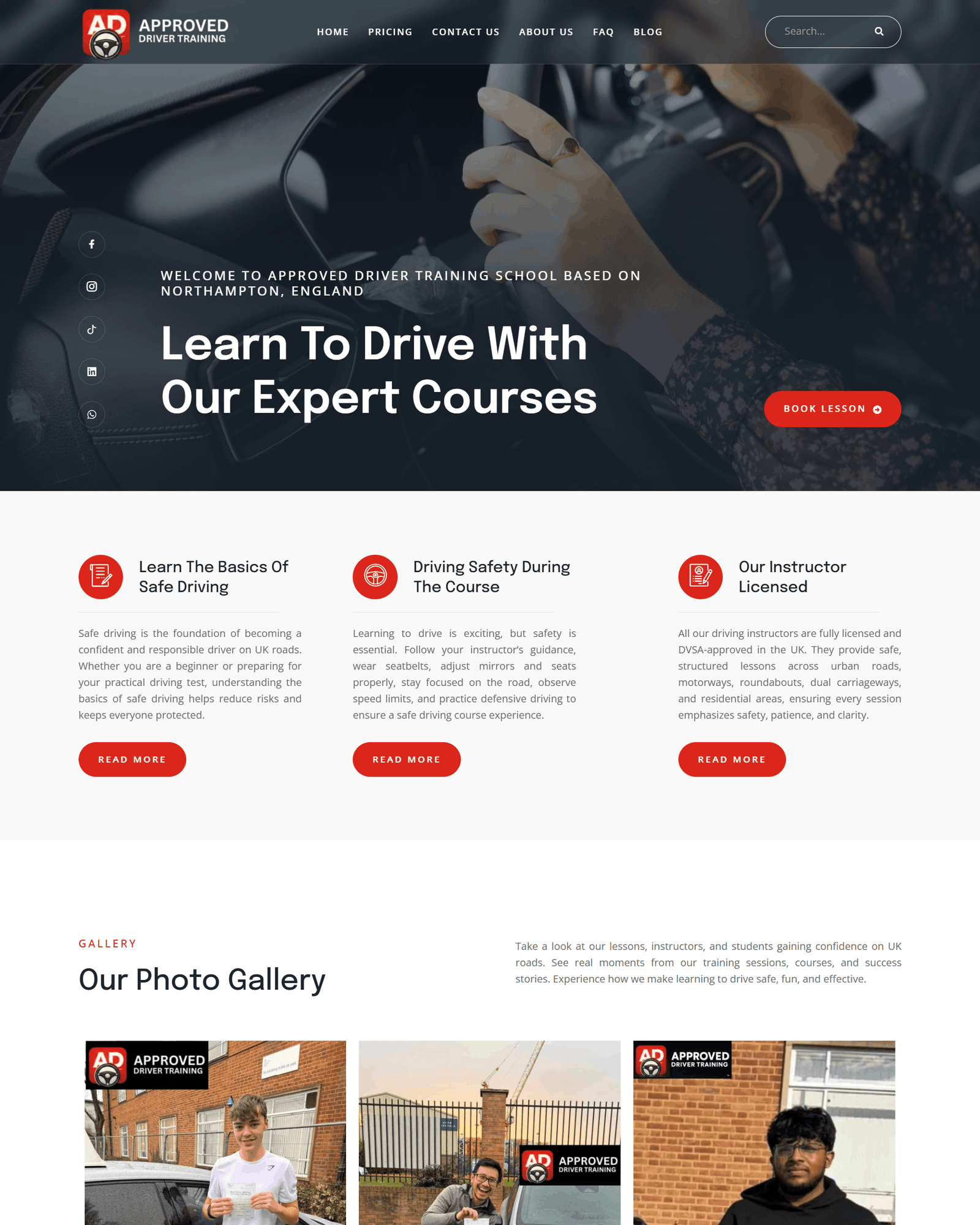 Approved Driver Training UK Website